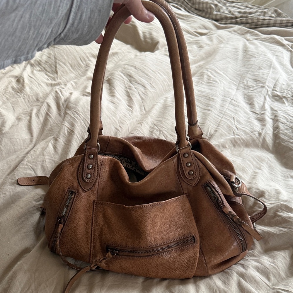 Free People Emerson Tote Bag in “Saddle”